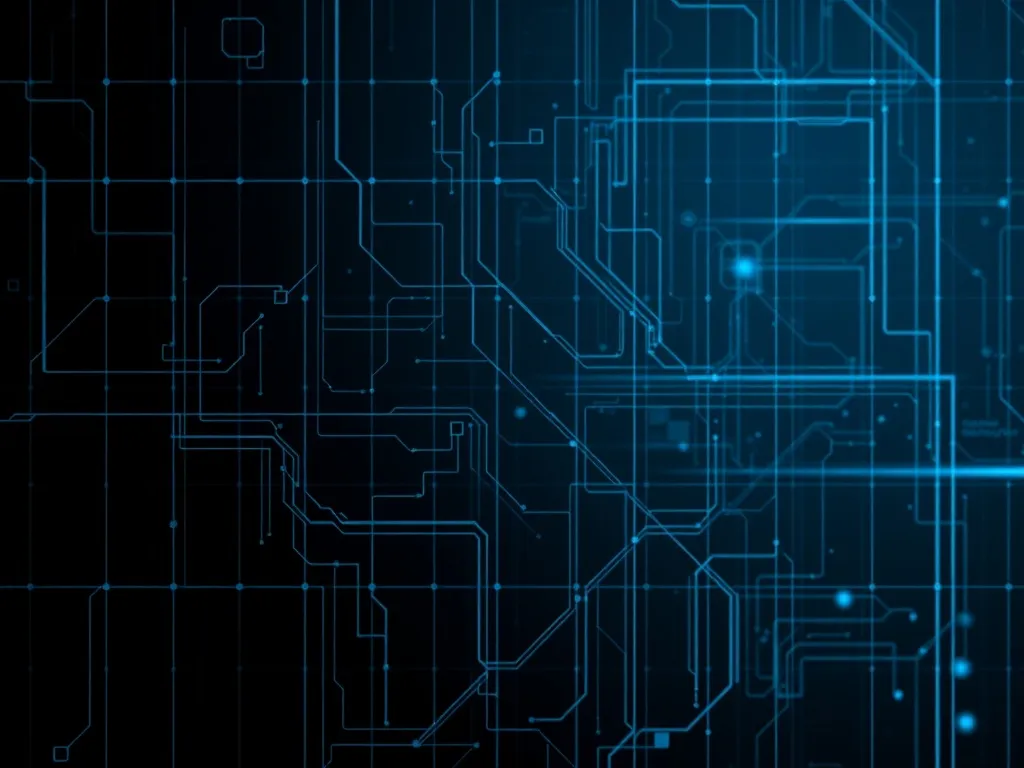 Abstract technical background with dark geometric grid lines